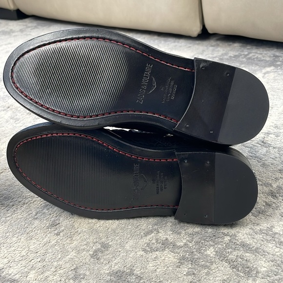 NIB Zadig & Voltaire Laureen Leopard Suede Lace Up Ankle Boots Ink Black Sz 36 - Picture 13 of 15